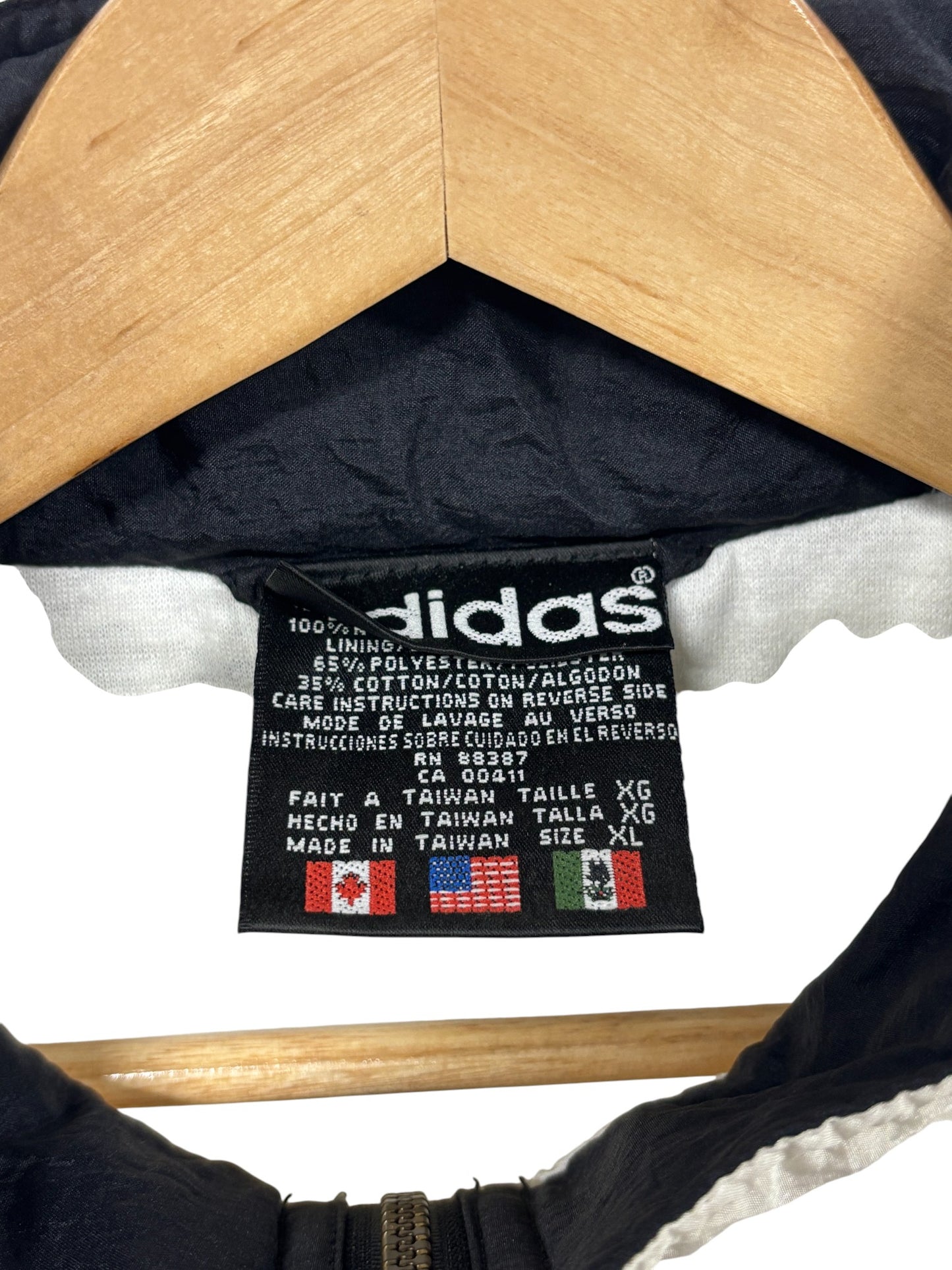 Vintage 90's Adidas Wrap Around Quarter Zip Windbreaker Jacket Size XL