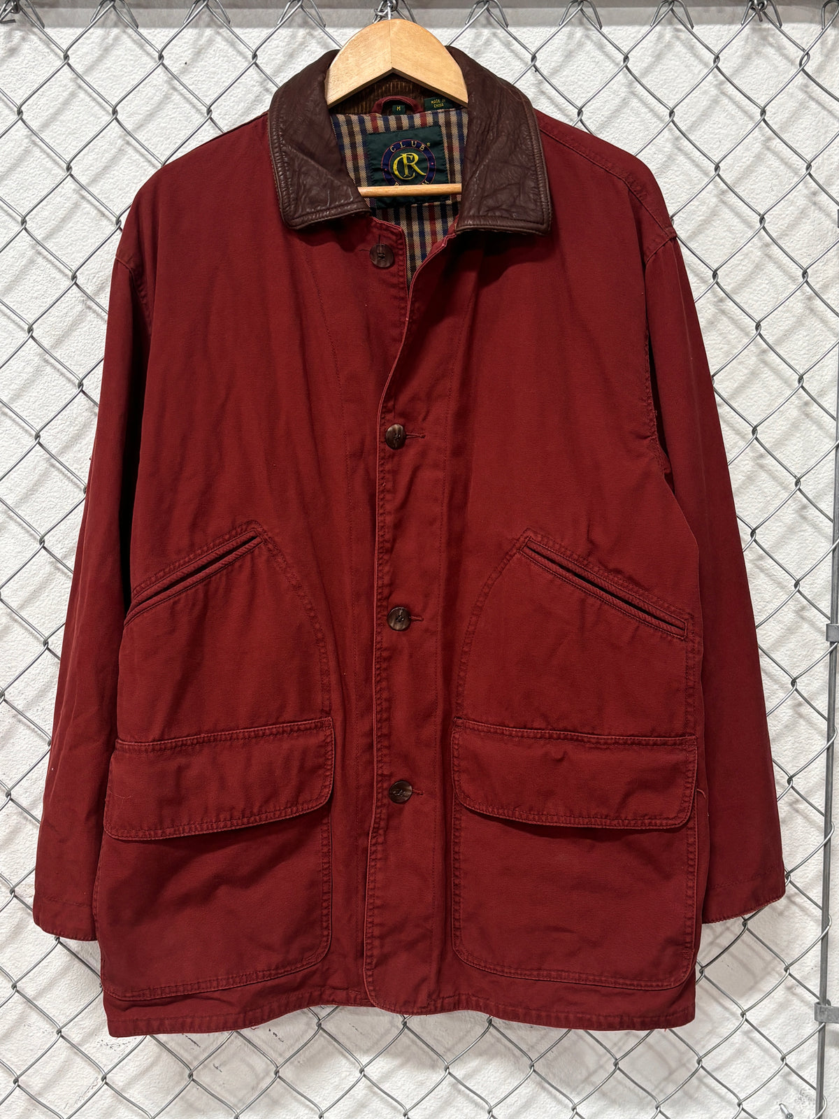 Vintage 90's Club Room Red Gardening Jacket Size Medium