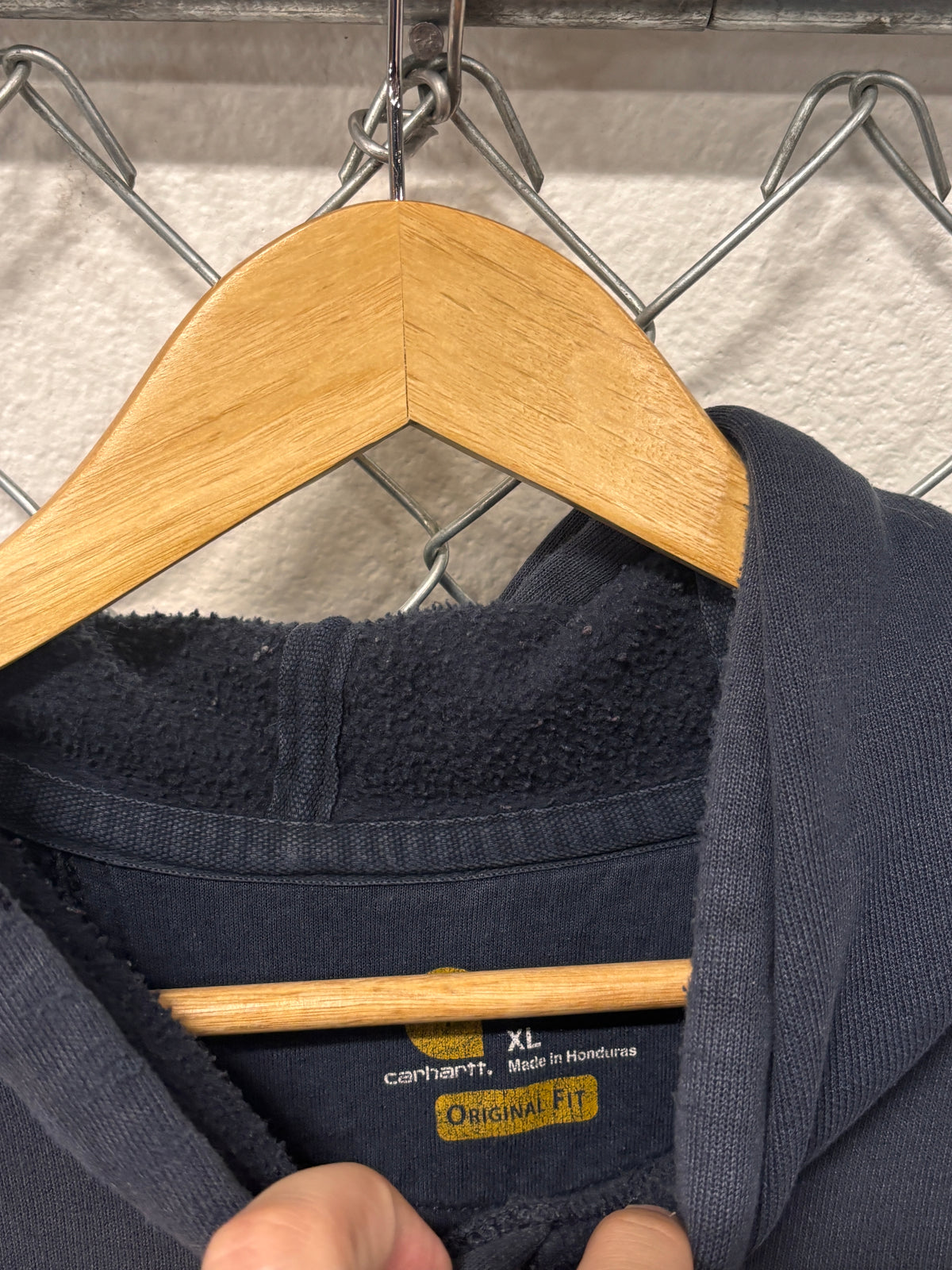 Carhartt Navy Blue Classic Hoodie Size XL