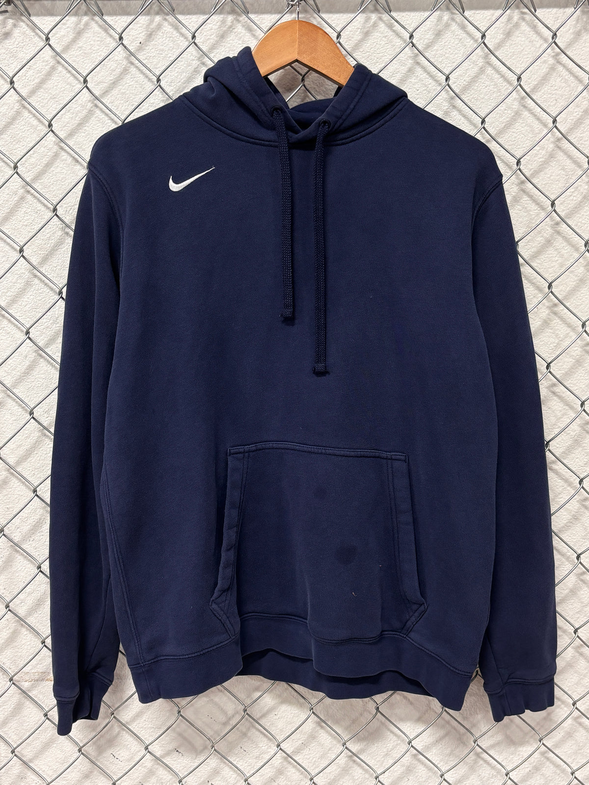 Nike Small Swoosh Navy Blue Hoodie Size Medium