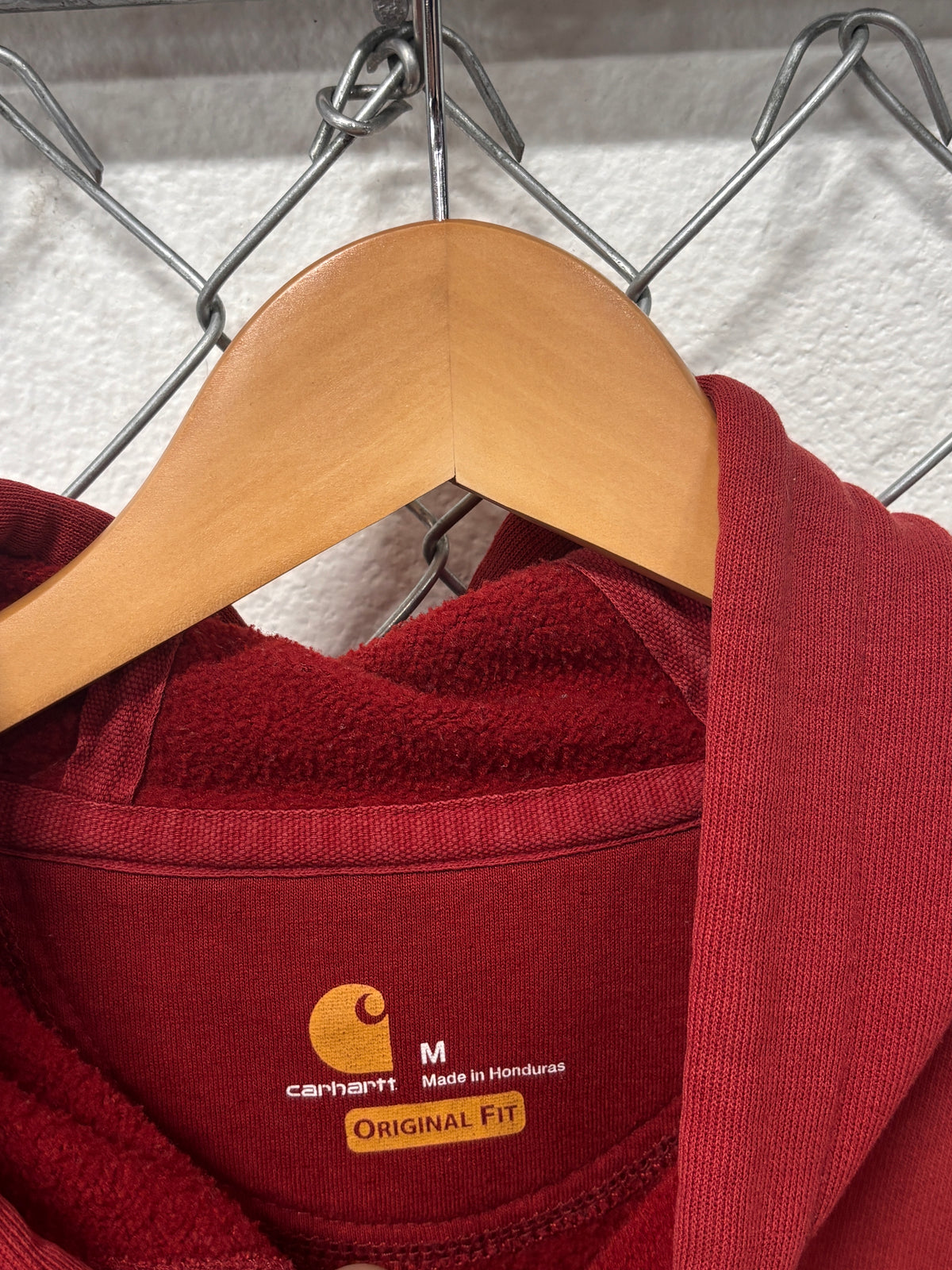 Carhartt Red Classic Logo Hoodie Size Medium