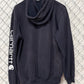 Carhartt Faded Navy Blue Classic Logo Hoodie Size Small