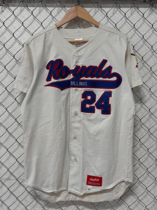 Vintage 80's Billings Montana Royals Minor League Baseball Jersey Size Large