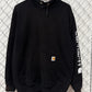 Carhartt Black Classic Logo Hoodie Size Medium