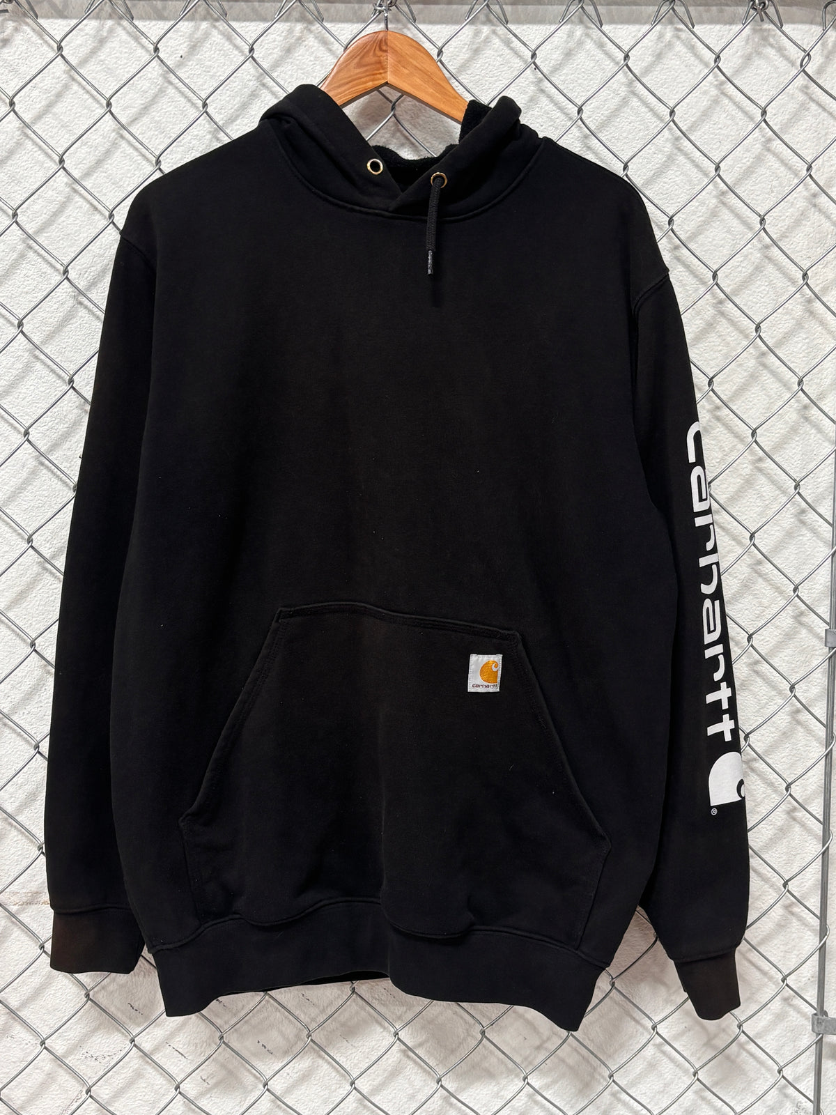Carhartt Black Classic Logo Hoodie Size Medium