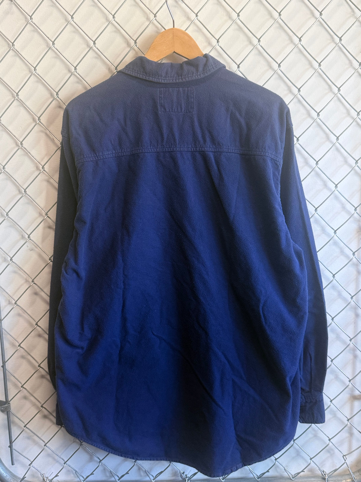 Levi's Blue Quarter Zip Long Sleeve Collared Shirt Size Large