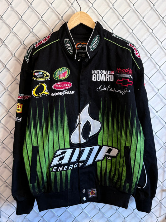Vintage Jeff Hamilton Dale Earnhardt Jr. AMP NASCAR Jacket Size Medium
