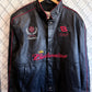 Vintage NASCAR Budweiser Earnhardt Jr. Black Leather Racing Jacket Size Large