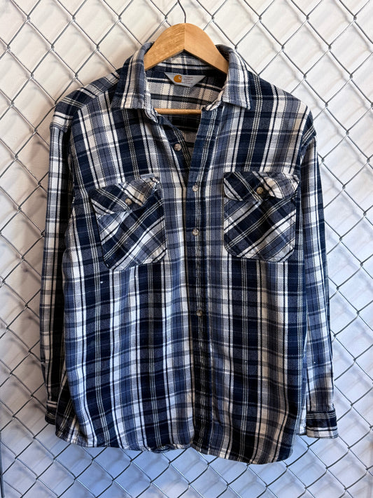 Carhartt Heavy Flannel Button Up Work Long Sleeve Shirt Size XL