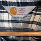 Carhartt Heavy Flannel Button Up Work Long Sleeve Shirt Size XL