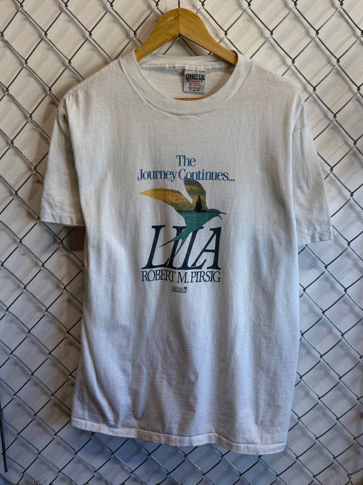 Vintage 1991 Robert M. Pirsig Journey Continues Lila Novel Promo Tee Size XL