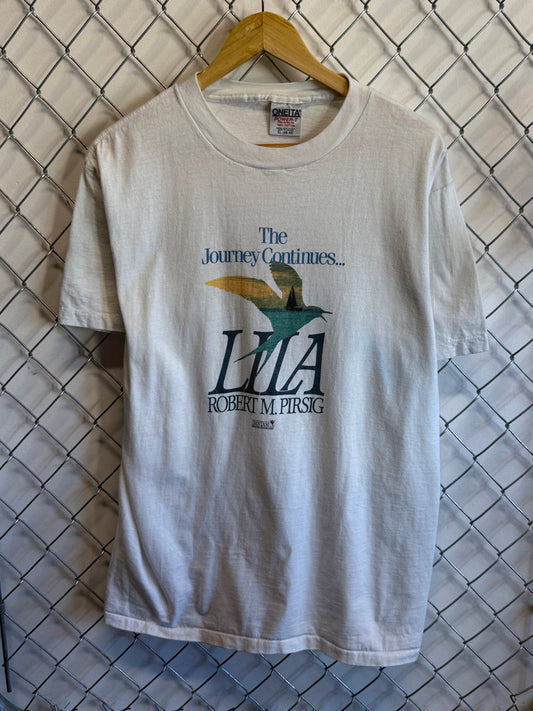 Vintage 1991 Robert M. Pirsig Journey Continues Lila Novel Promo Tee Size XL