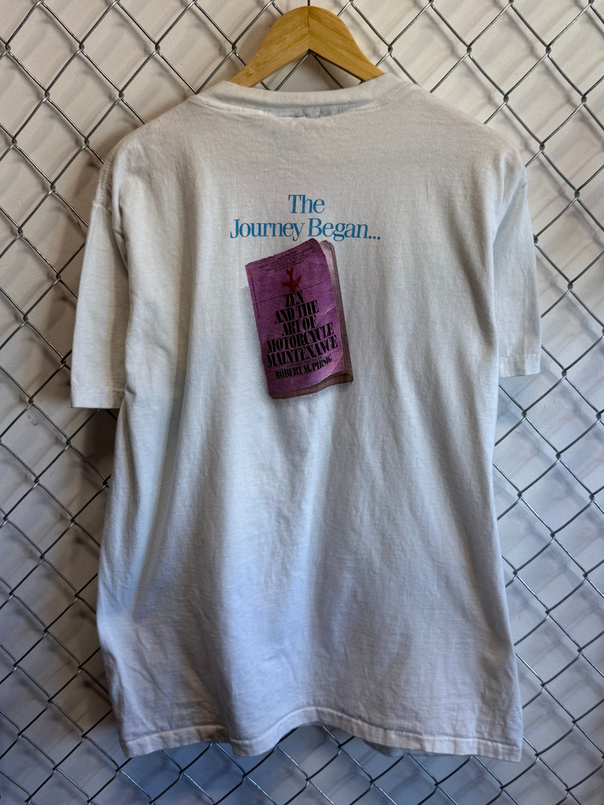 Vintage 1991 Robert M. Pirsig Journey Continues Lila Novel Promo Tee Size XL