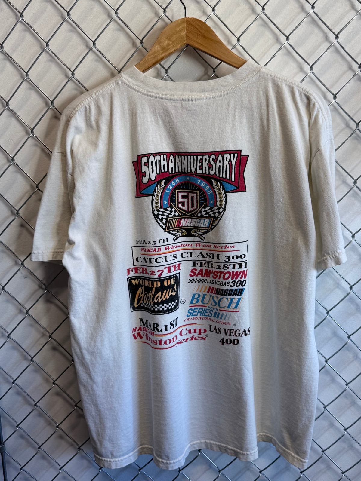 Vintage 1998 NASCAR Inaugural Las Vegas Speedway Graphic Tee Size XL