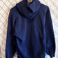 Vintage 90's Navy Military Blue Zip Up Hoodie Size Medium