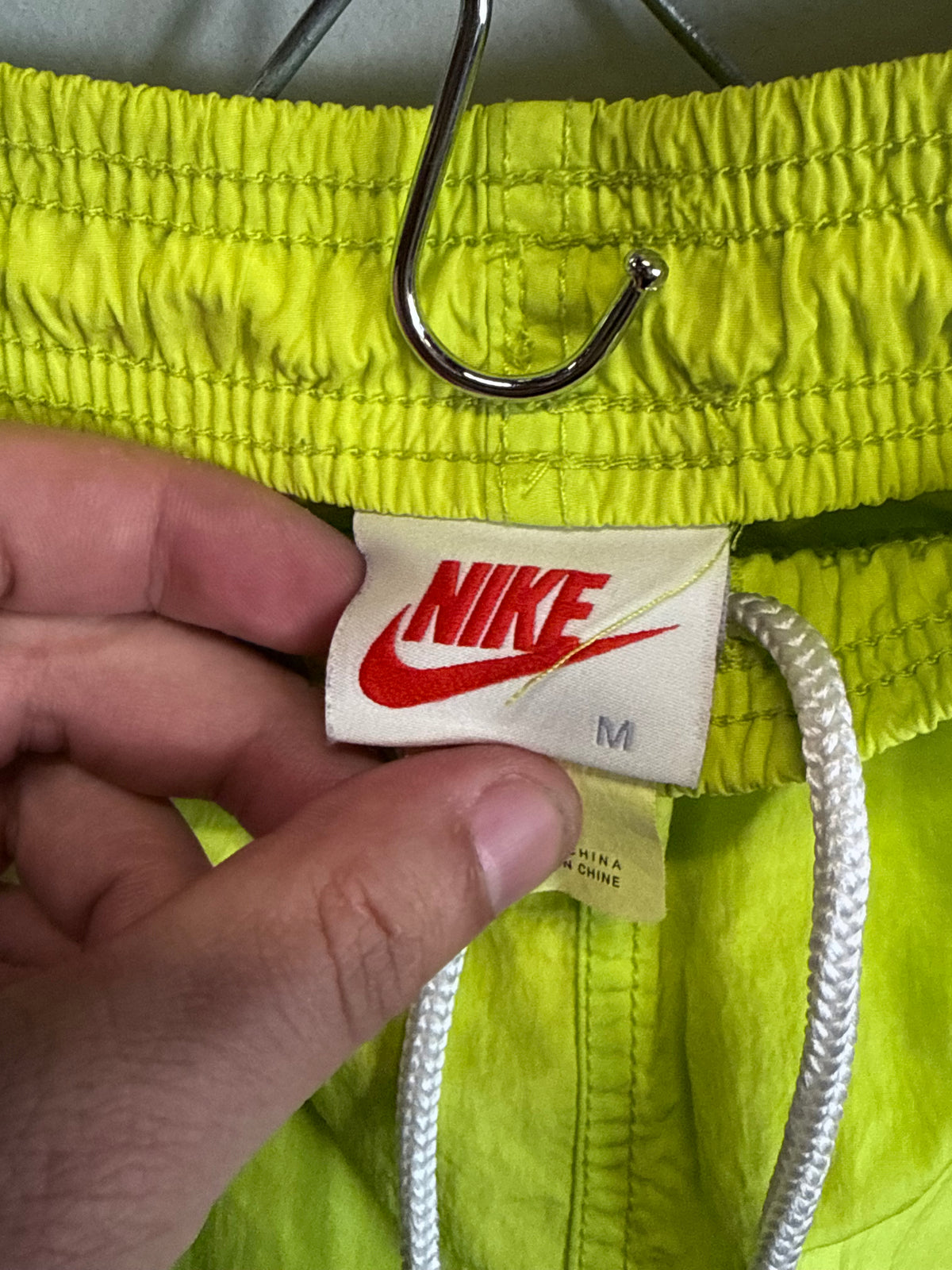 Nike x Stussy Volt Green Windbreaker Pants Size Medium