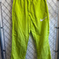 Nike x Stussy Volt Green Windbreaker Pants Size Medium