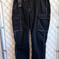 True Religion Jet Black Cargo Pants Size 34x31