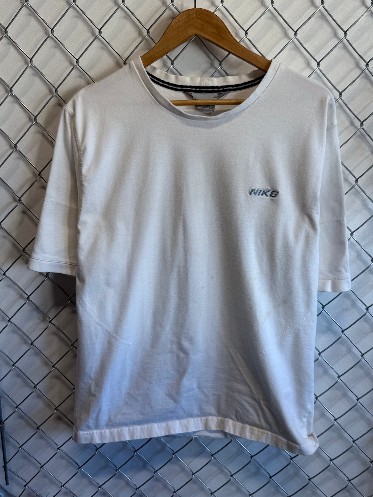 Y2K Nike White Spell Out Tee Size XL