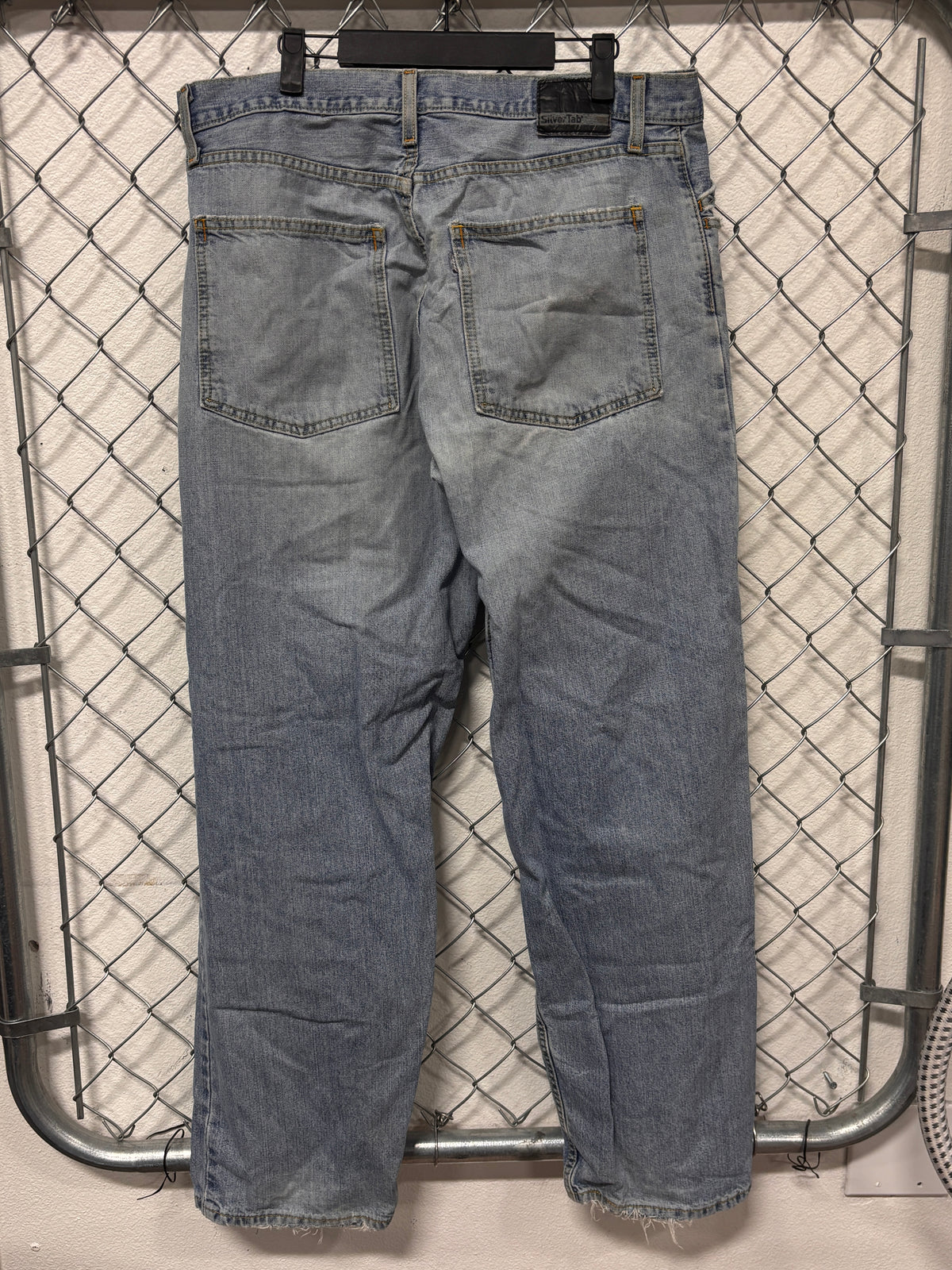 Y2K Levi's Silver Tab Distressed Baggy Denim Jeans Size 36x32
