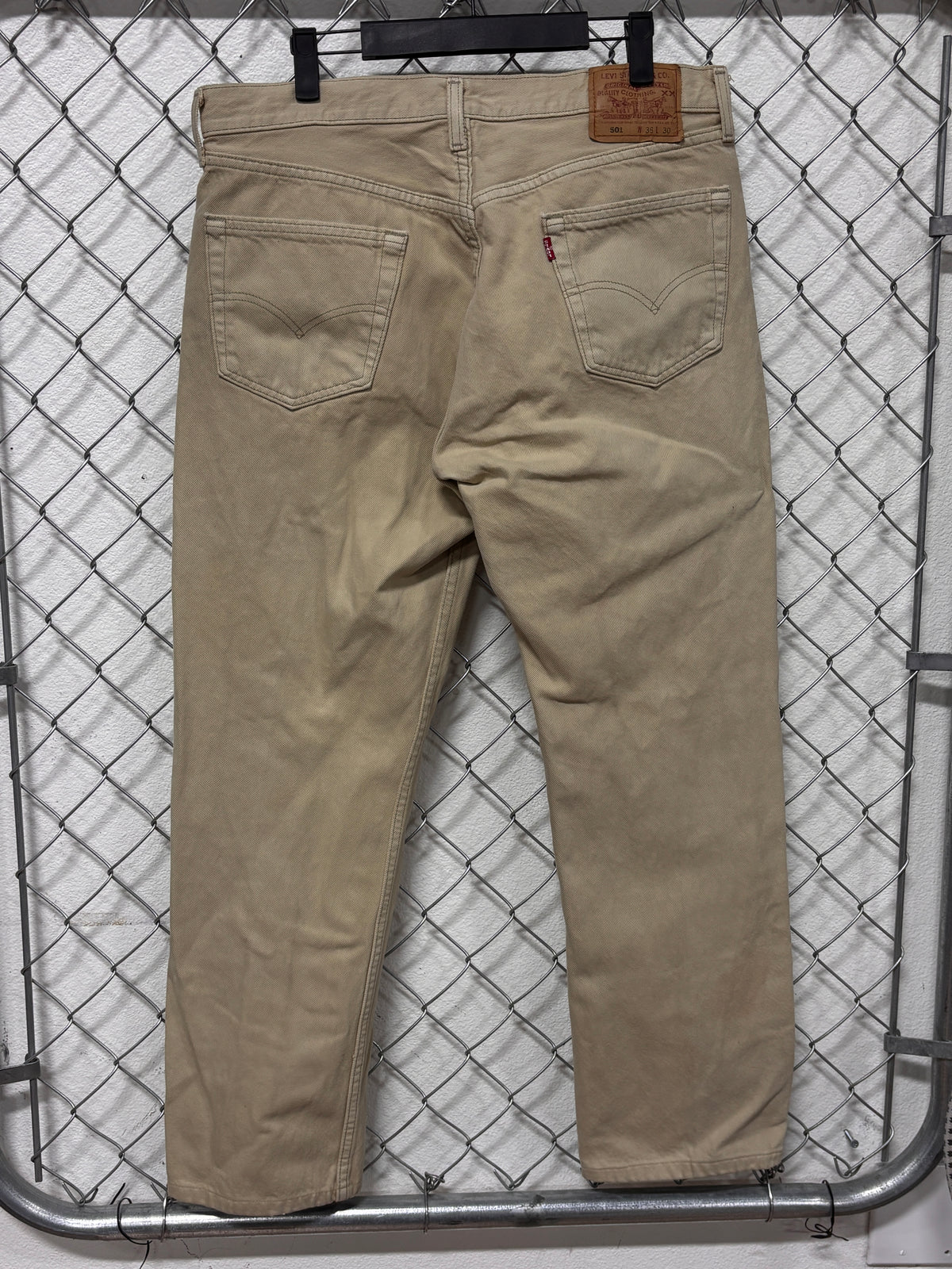 Vintage 90's Levi's Light Brown 501 Denim Jeans Size 34x30