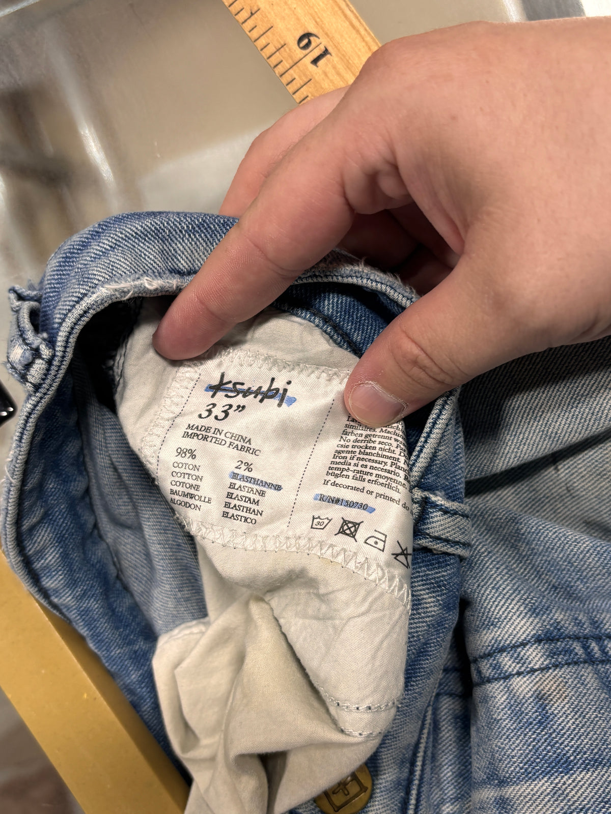 Ksubi Chich Slim Fit Denim Jeans Size 34x32