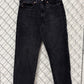 Abercrombie and Fitch Black Relaxed Straight Rigid Denim Jeans Size 27x29