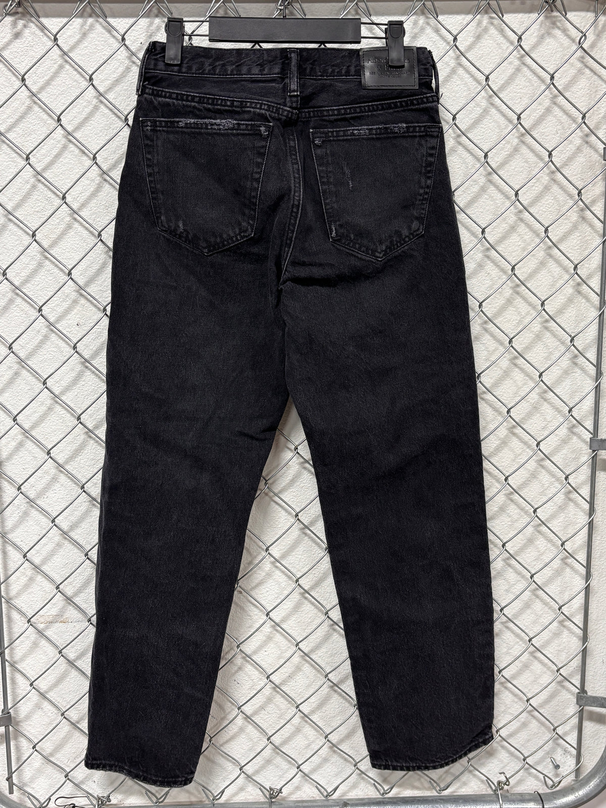 Abercrombie and Fitch Black Relaxed Straight Rigid Denim Jeans Size 27x29
