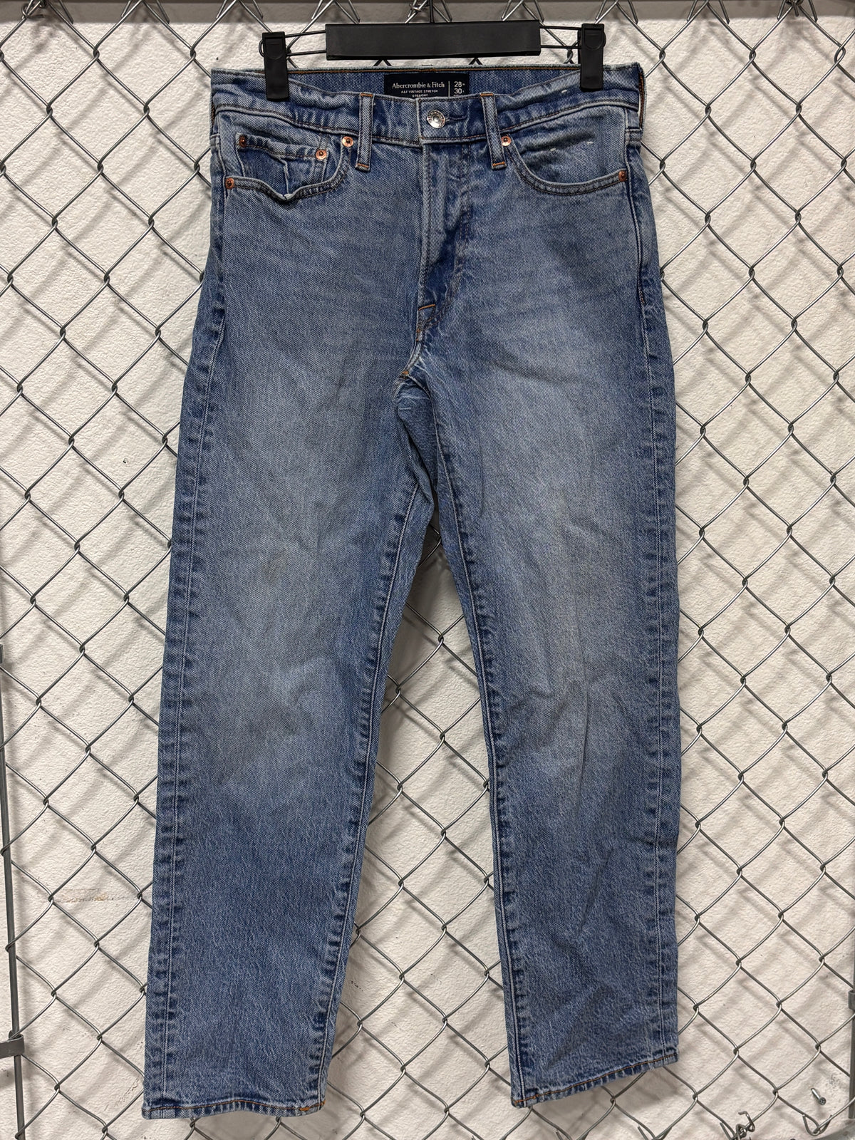 Abercrombie and Fitch Straight Vintage Stretch Denim Jeans Size 28x28