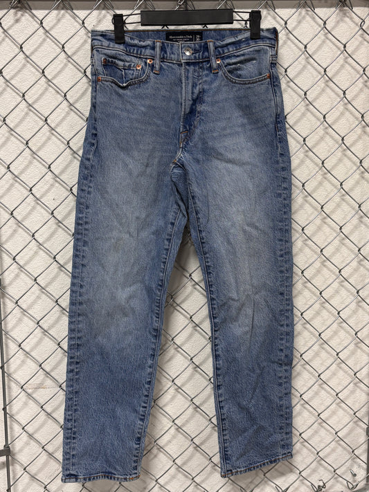 Abercrombie and Fitch Straight Vintage Stretch Denim Jeans Size 28x28