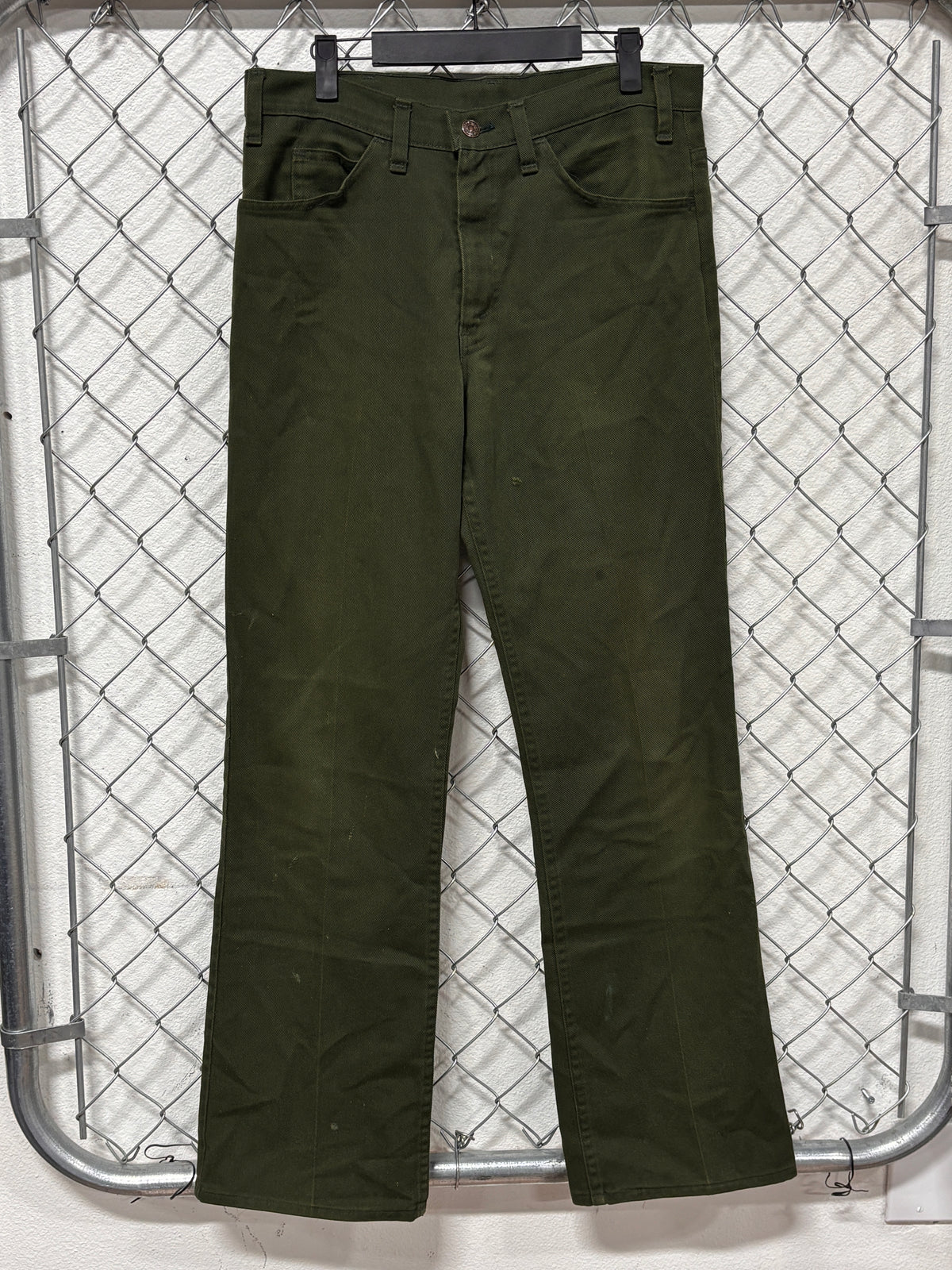 Vintage 70's Levi's Dark Green Sta Prest Pants Size 31x31