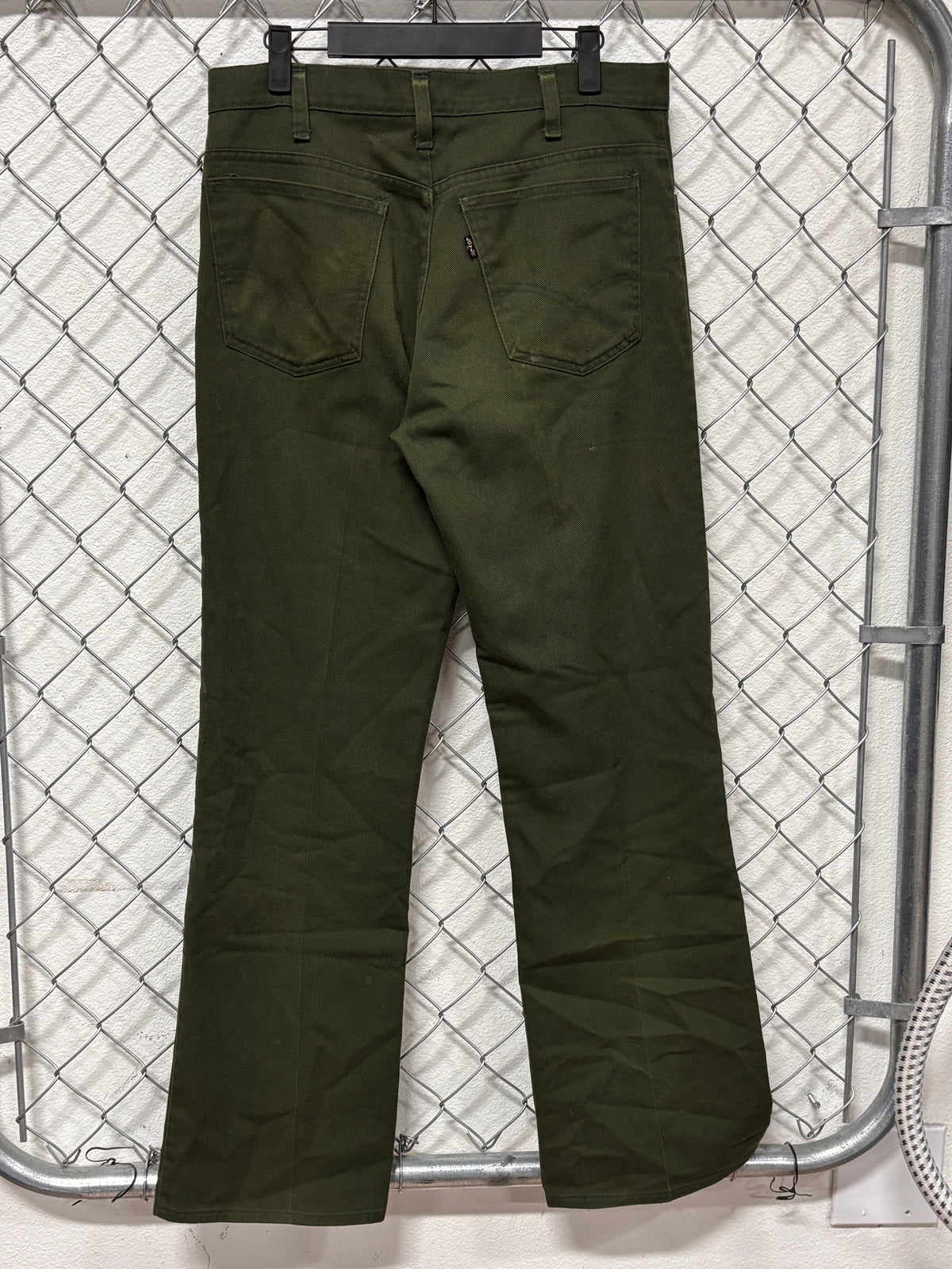 Vintage 70's Levi's Dark Green Sta Prest Pants Size 31x31