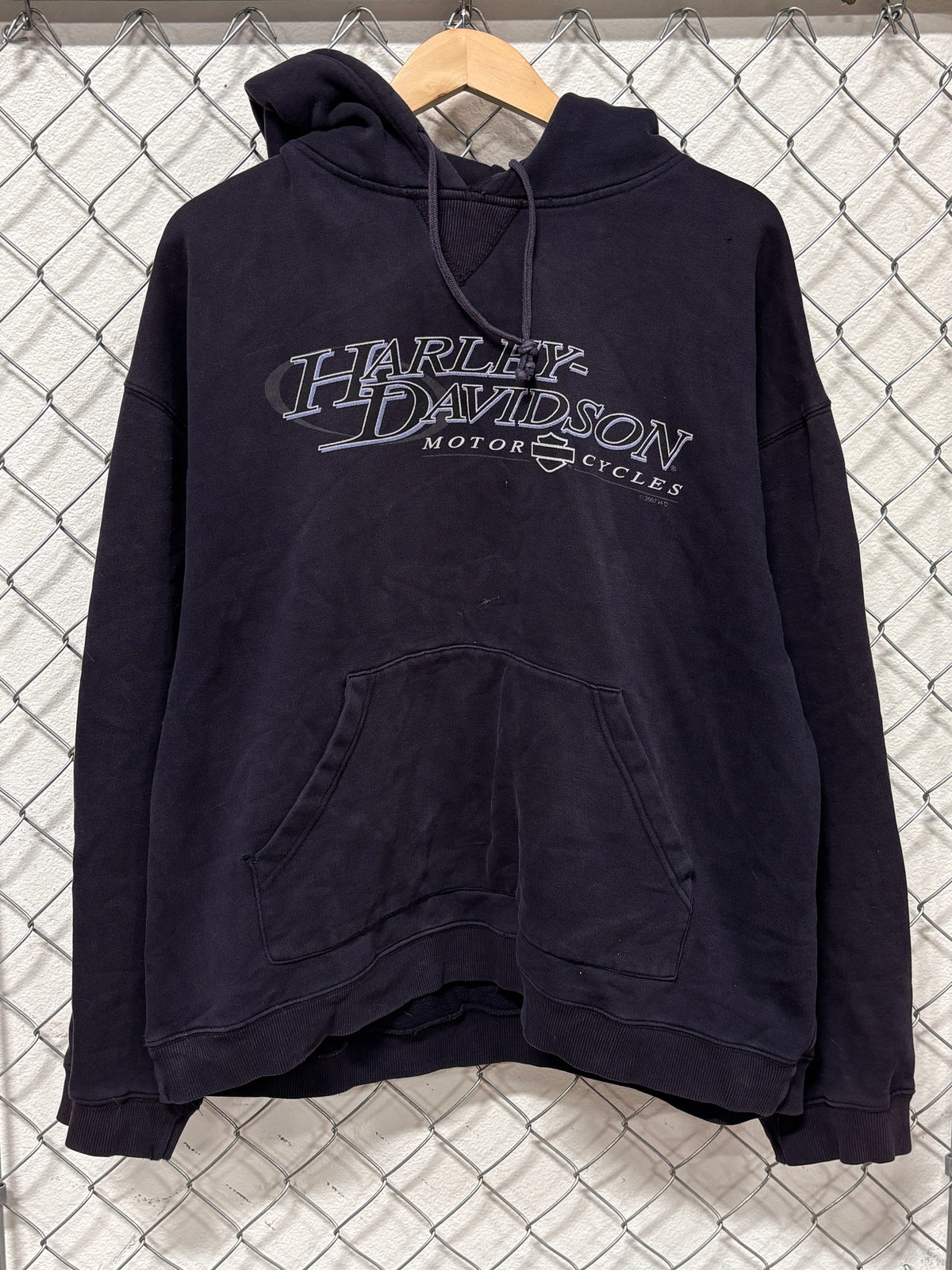 Y2K Harley Davidson Red Lodge Montana Blue Hoodie Size 3XL