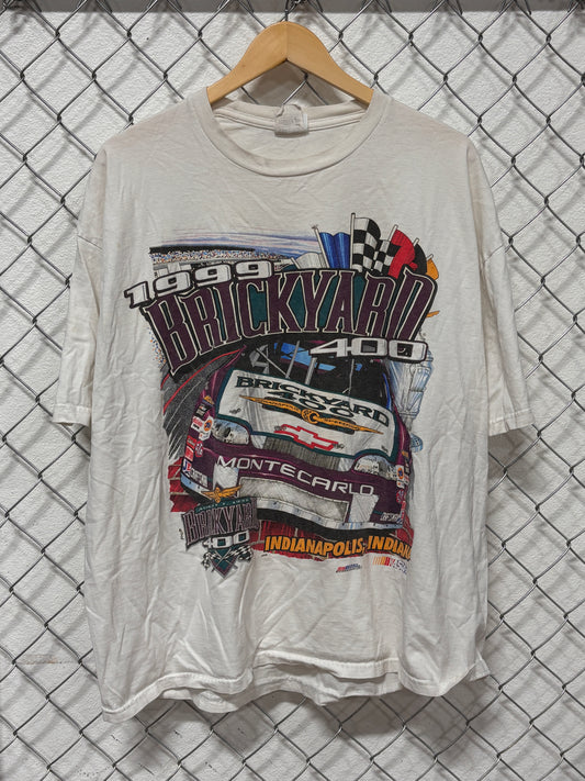 Vintage 1999 Brickyard NASCAR Racing Graphic Tee Size XXL