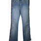 Vintage Y2K Mudd Lace Up Flared Women's Denim Jeans Size 28x28