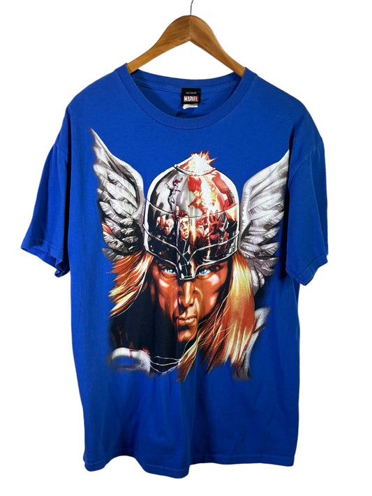 Vintage 00's Marvel Thor Big Print Super Hero Graphic Tee Size Large