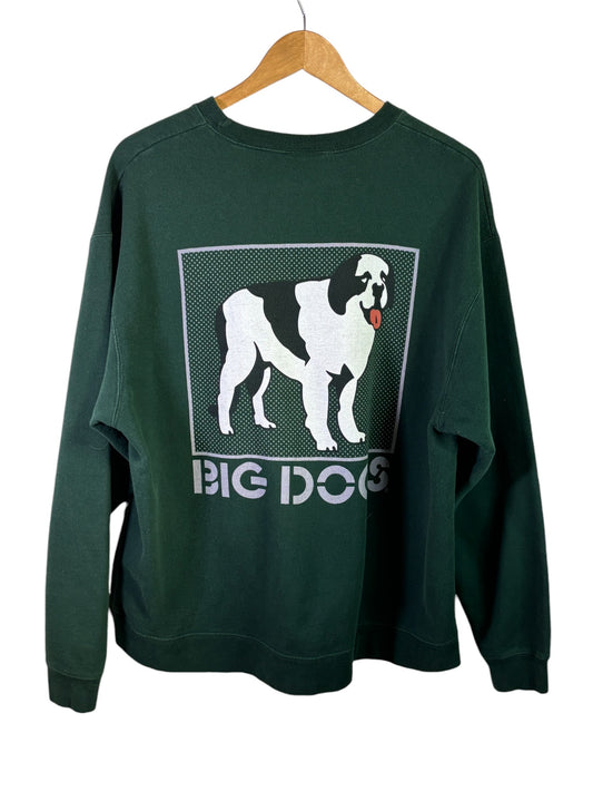 Vintage Big Dogs Classic Logo Crewneck Sweater Size Large