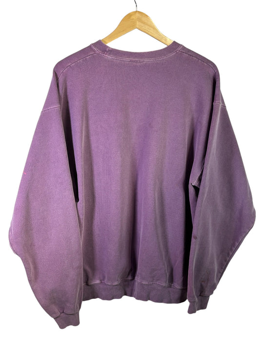 Vintage 90's Sheridan College Overdyed Purple Crewneck Size XL