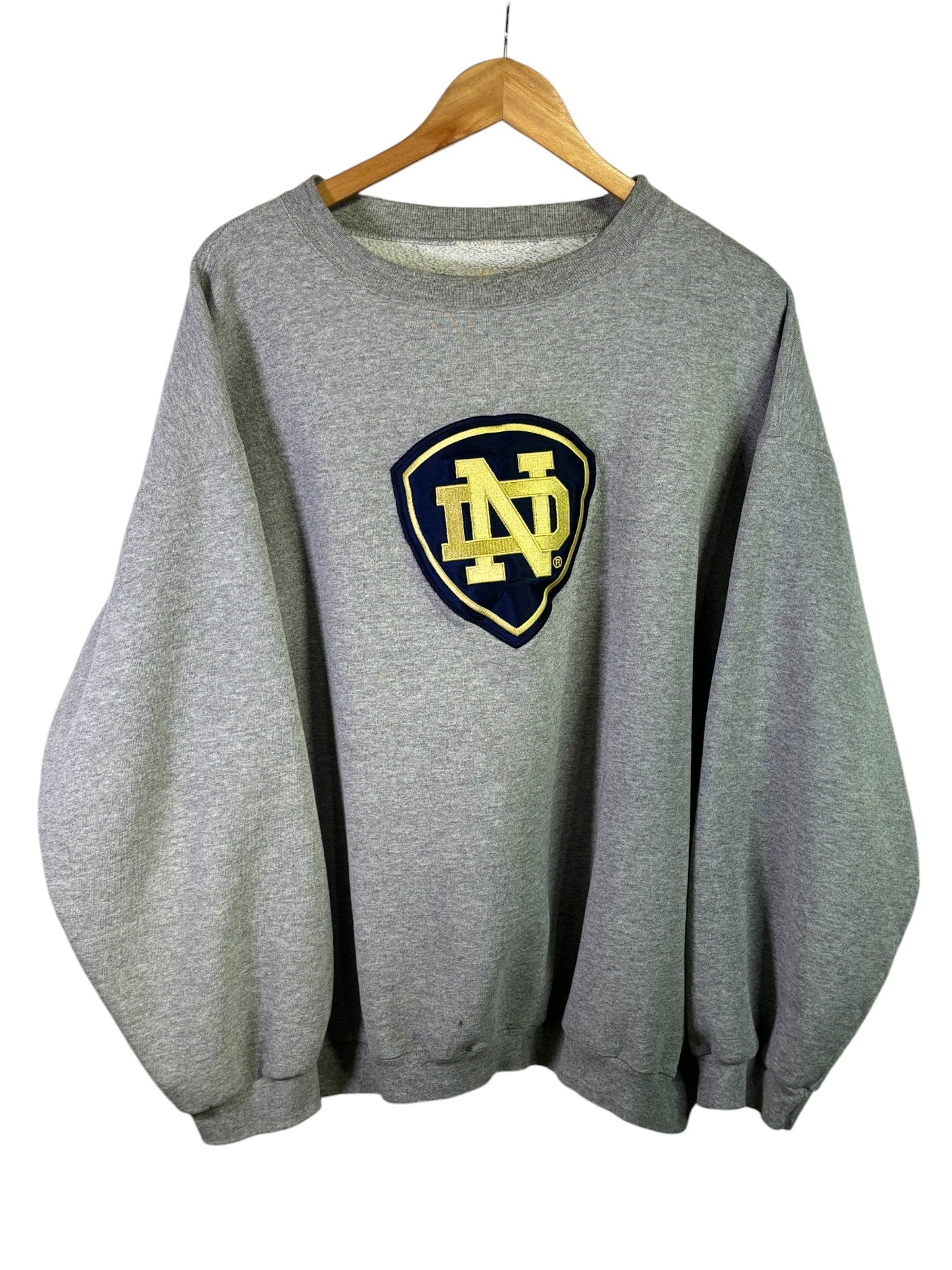 Vintage Adidas Notre Dame Embroidered Crewneck Sweater Size XXL