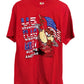 Vintage 90's Looney Tunes Taz American Flag Waving Cartoon Tee Size XL