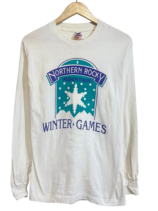 Vintage 90's Northern Rocky Mountain Winter Games Shirt Size Medium