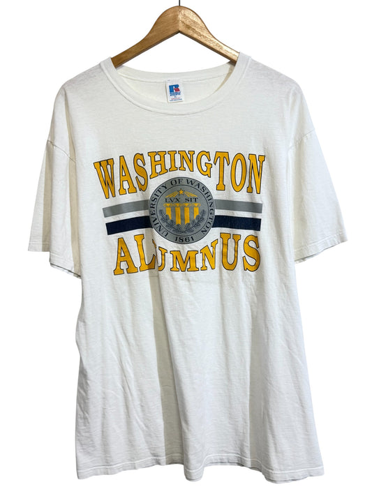 Vintage 90's Washington Alumnus University Crest Graphic Tee Size XL