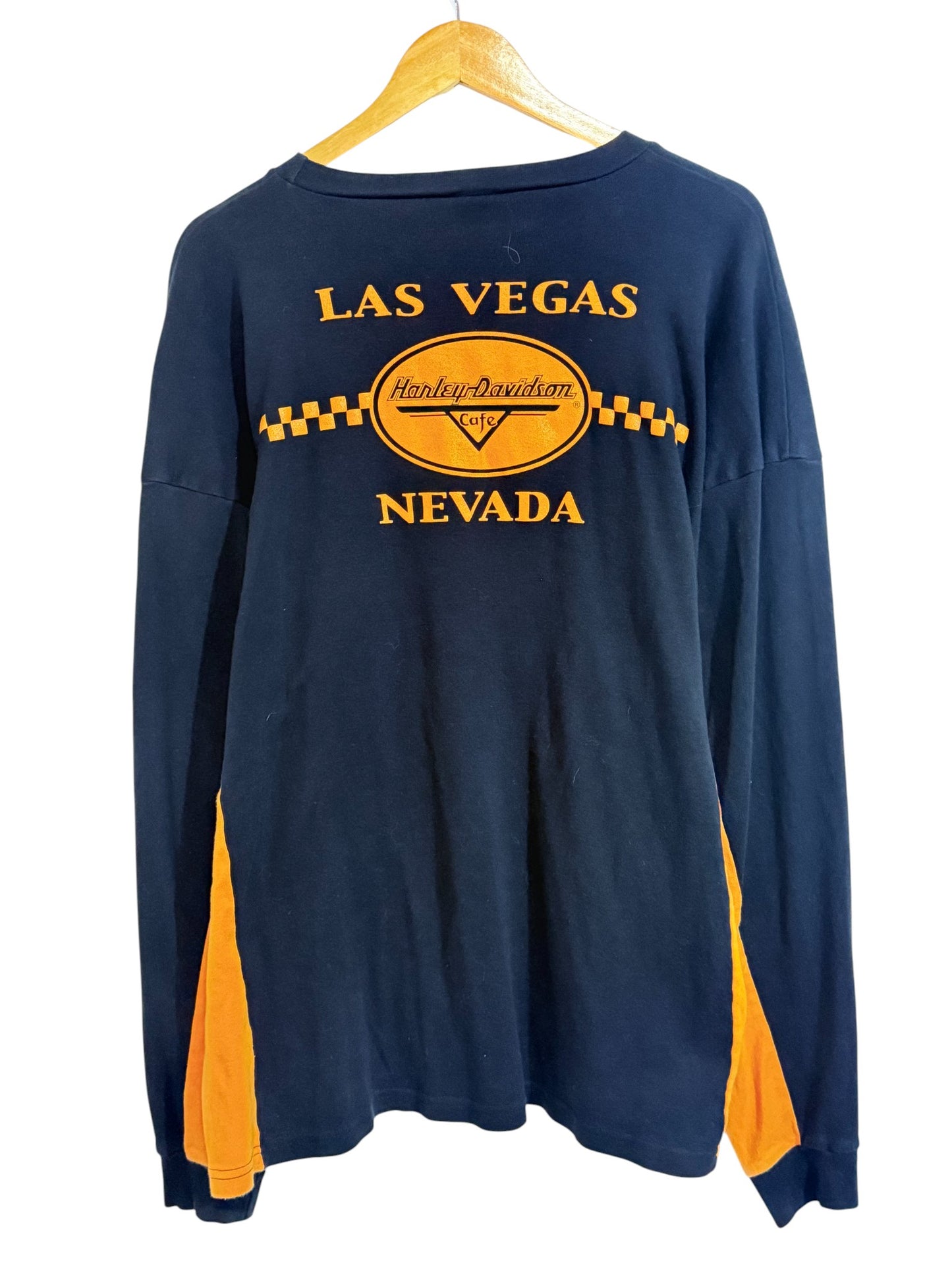 Harley Davidson Las Vegas Cafe Long Sleeve Biker Shirt Size Large