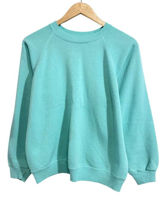 Vintage 90's Hanes Light Blue Blank Crewneck Sweater Size Large