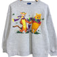 Vintage 90's Winnie the Pooh Cartoon Grey Crewneck Sweater Size Medium