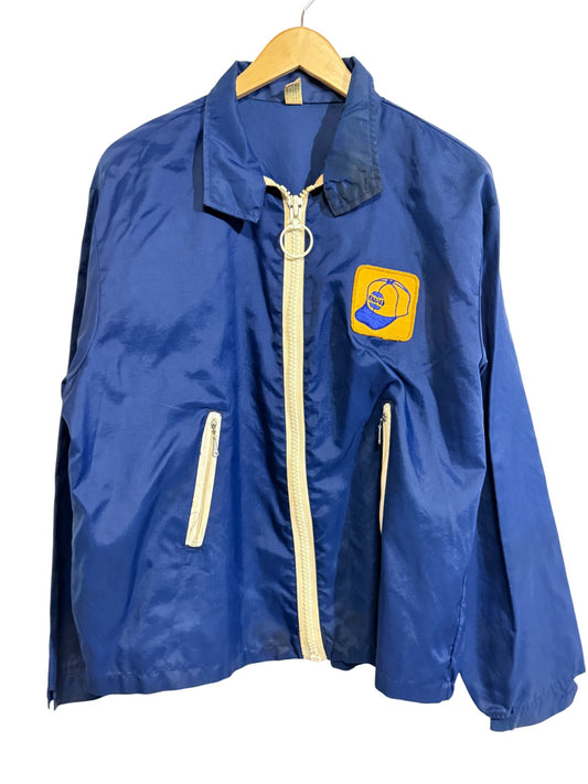 Vintage 70's Napa Auto Parts Blue Zip Up Jacket Size Large