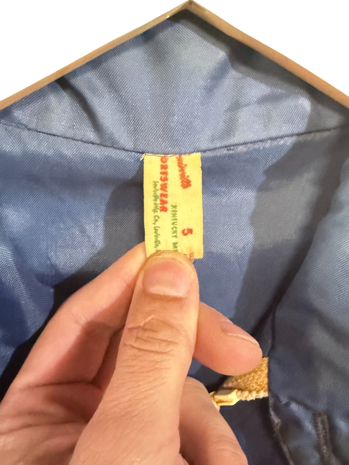 Vintage 70's Napa Auto Parts Blue Zip Up Jacket Size Large
