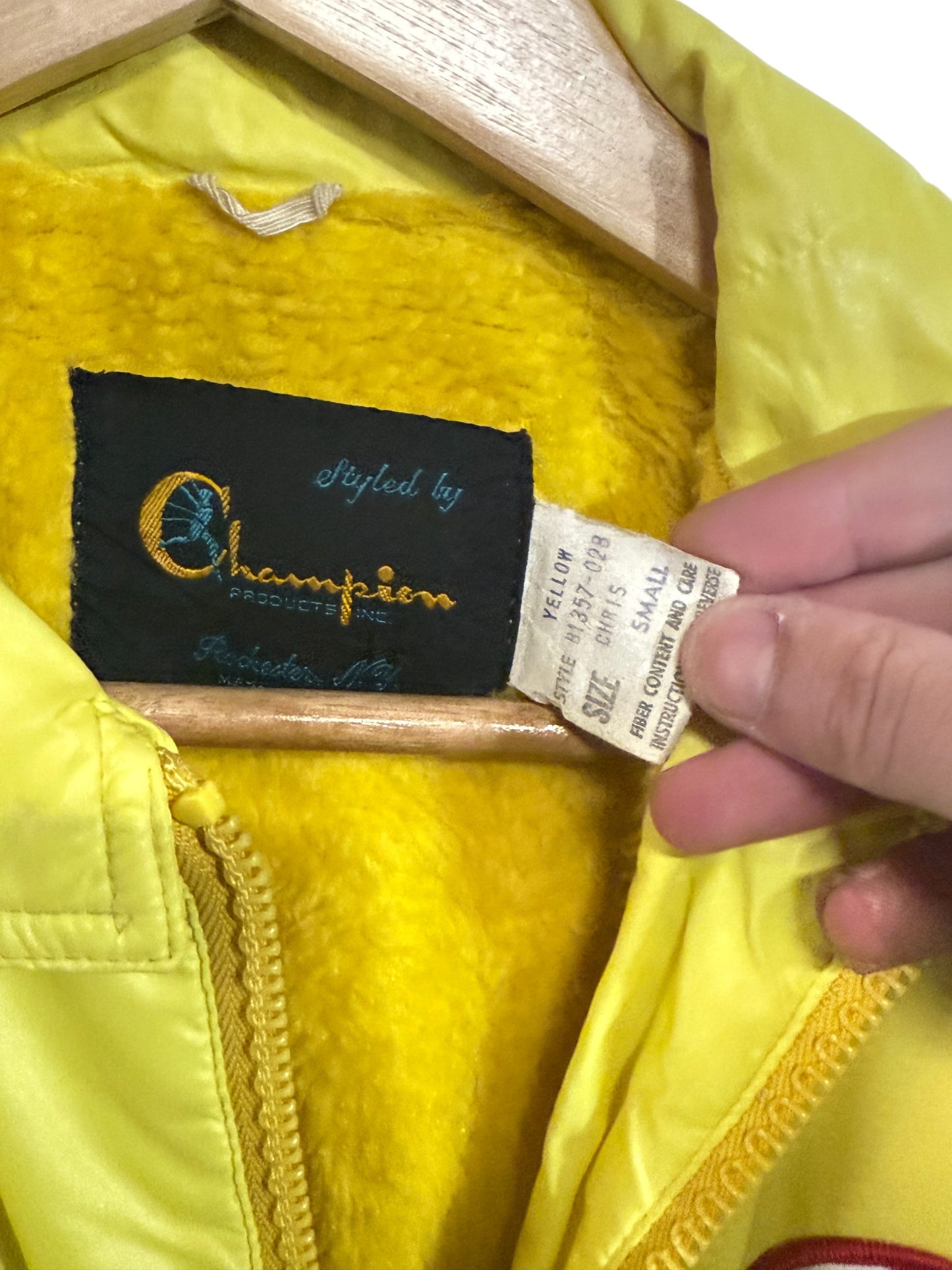 Vintage 70's Champion Running Man Looney Tunes Zip Up Jacket Size Small