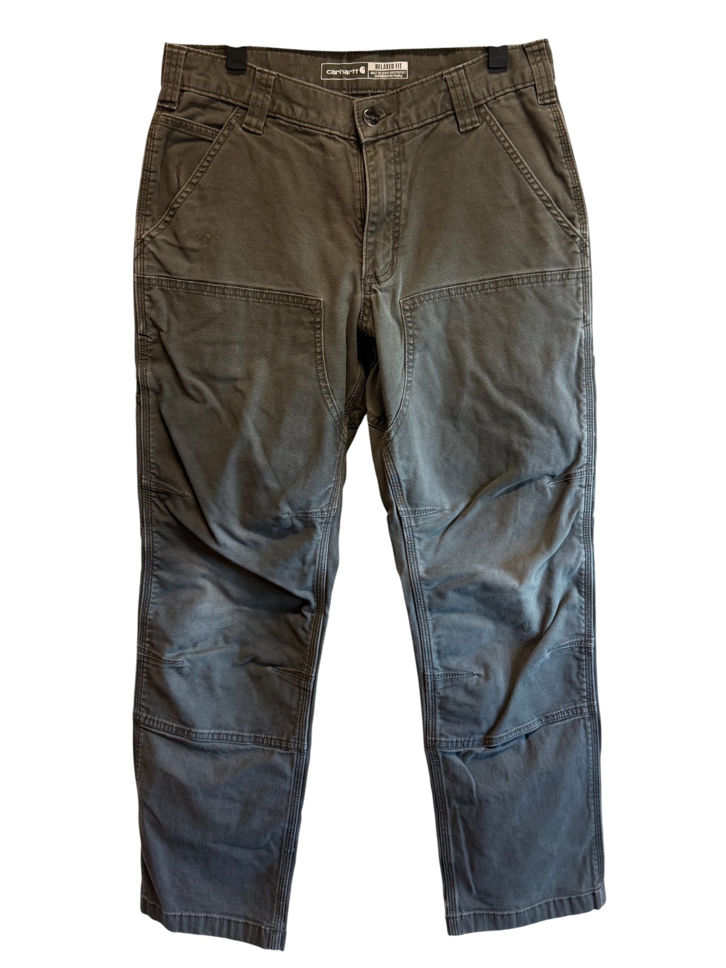 Carhartt Moss Green Double Knee Carpenter Pants Size 30x28