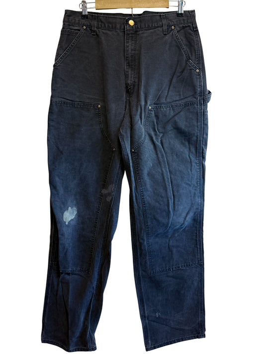 Vintage Carhartt Black Double Knee Carpenter Pants Size 34x35